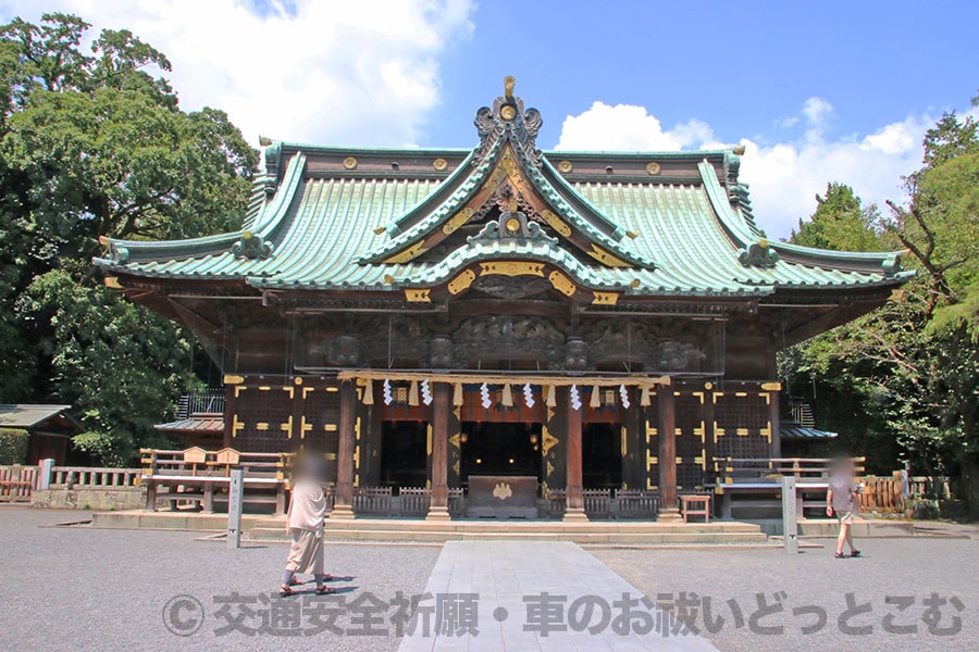 三嶋大社 交通安全祈願の御祈祷が執り行われる本殿（拝殿）の様子