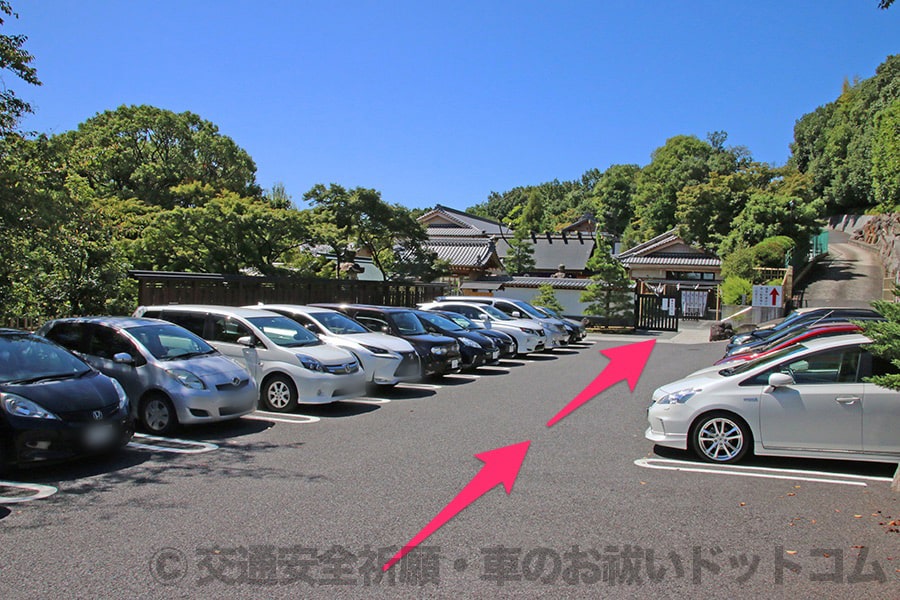 塩竈神社 第一駐車場の様子